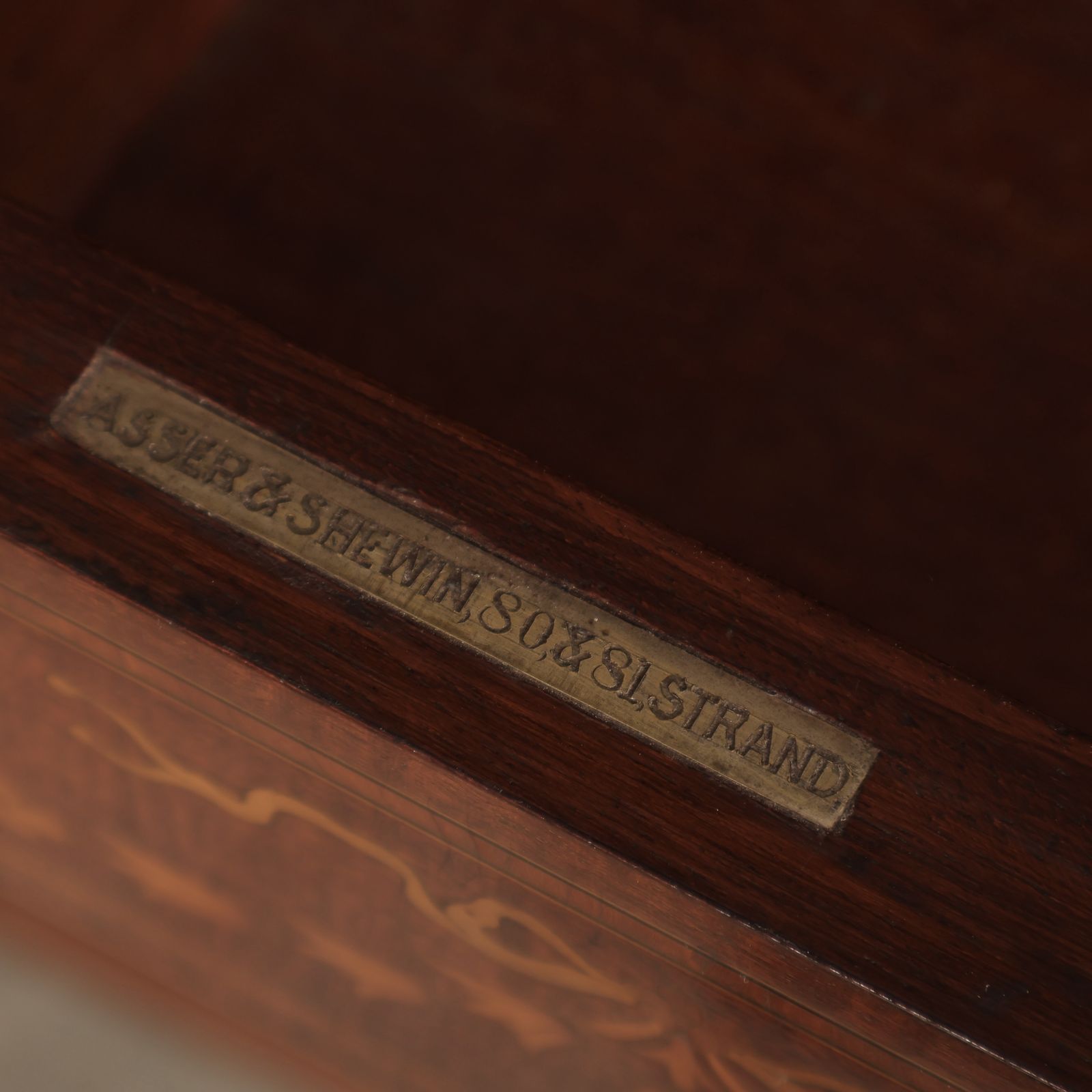 Marquetry Inlaid Mahogany Glazed Cabinet photo vinterior