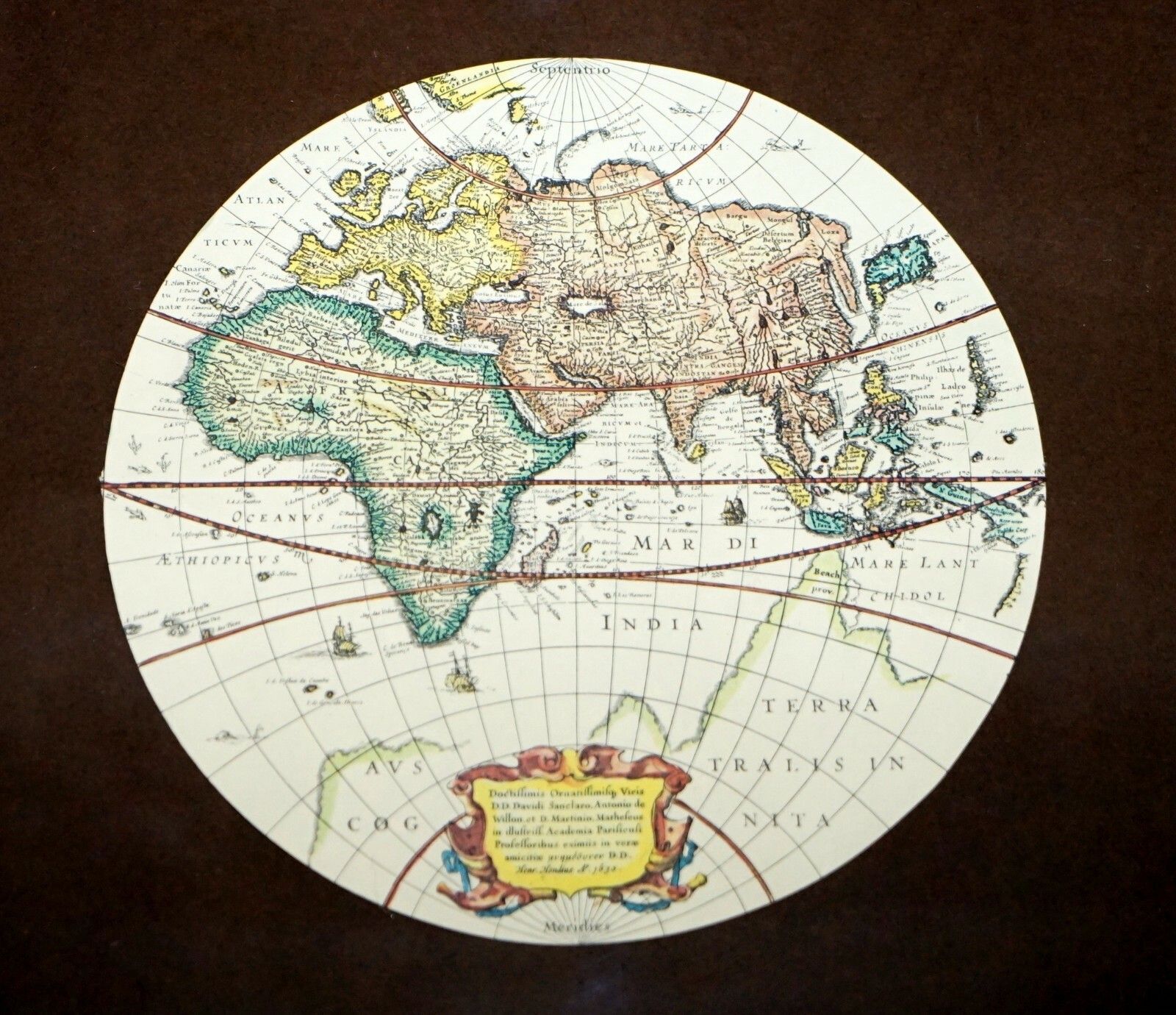 photo furniture Rare Lovely Coffee & Side Table Nest Of Tables Military Campaign With World Maps