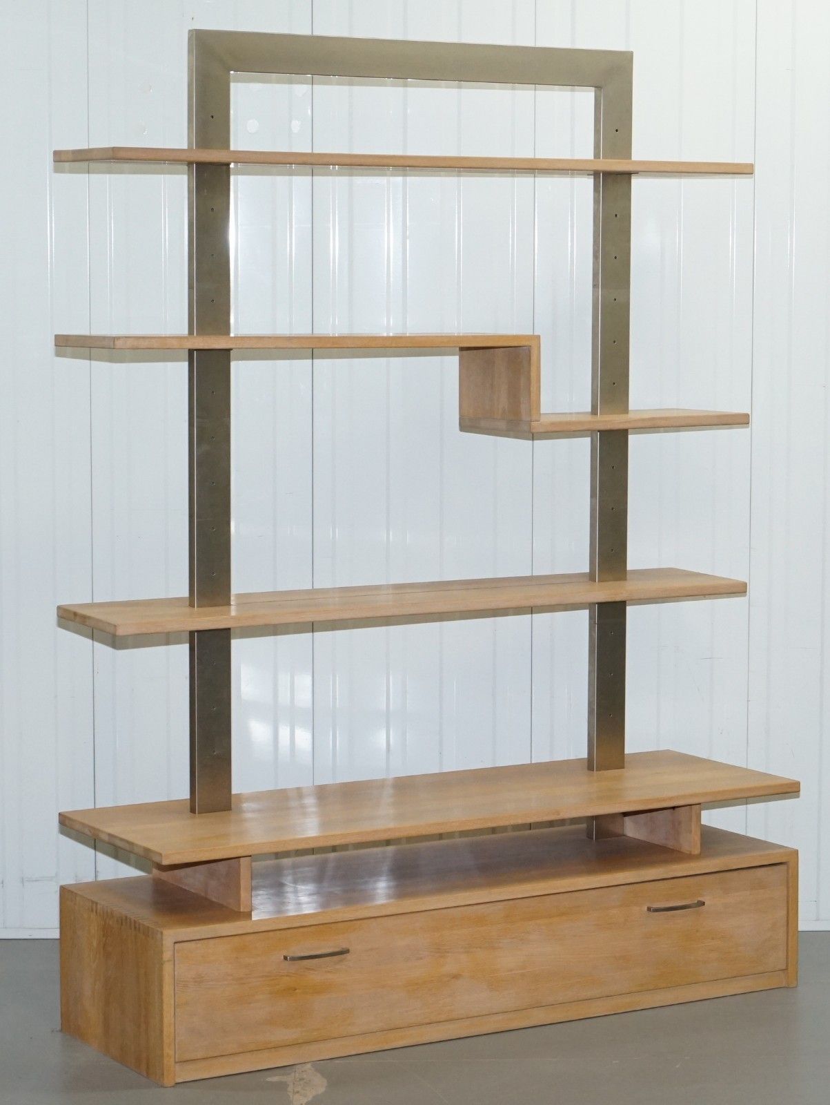 photo for sale Rare Set Of Eight Orum Mobler Ash Wood Dining Chairs Table & Bookcase Available