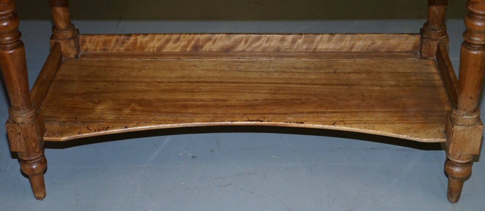 photo furniture Stunning Victorian 1880 Marble Topped Satinwood Console Or Writing Table Desk