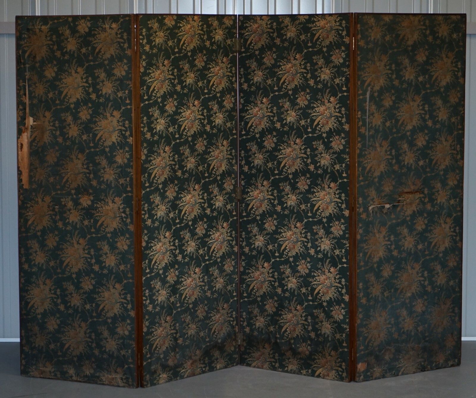 Home Decor Original Queen Victoria Decoupage Four Panel Folding Screen Totally Original photo