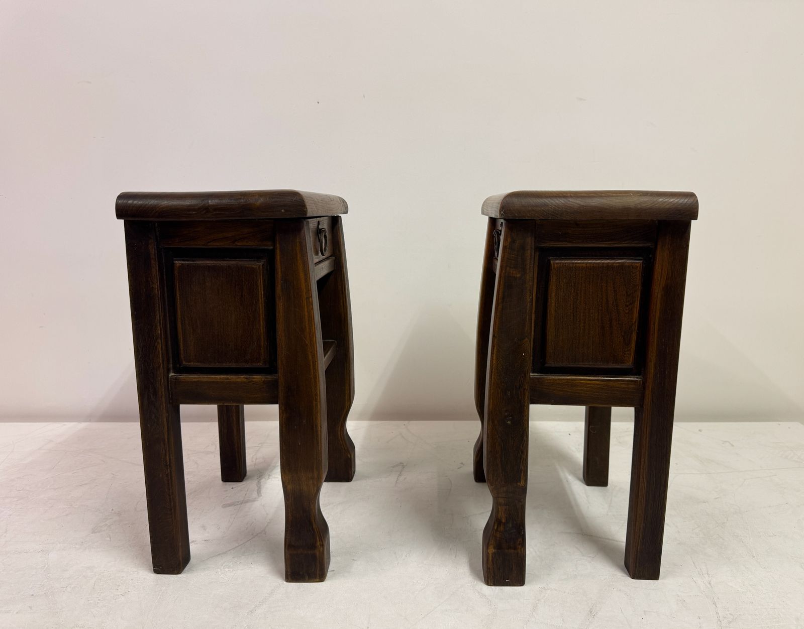 Pair Of Oak Bedside Tables In The Style Of Olavi Hänninen, Continental, 20th Century photo vinterior
