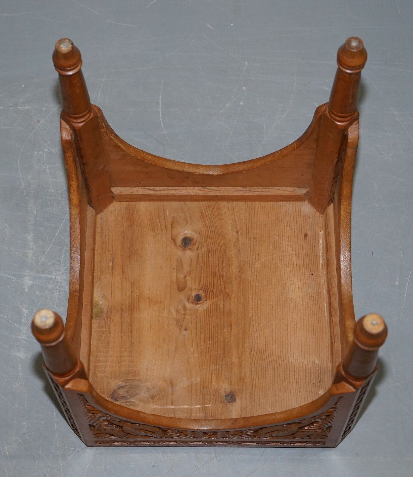 Pair Of Antique Victorian Hand Carved 19th Century Asethetic Movement Stools photo buy