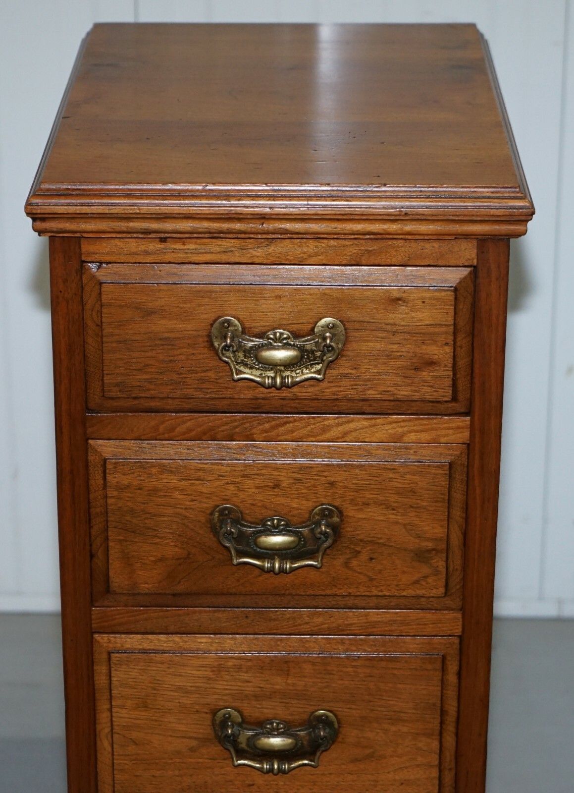Pair Of Tall Victorian Walnut Chest Of Drawers. Lamp Wine Occasional End Tables photo Furniture