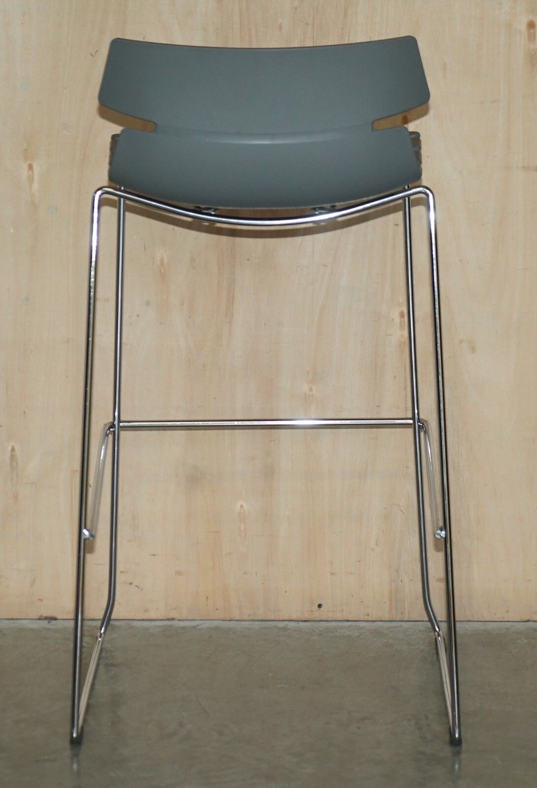 Furniture Four Grey Whiteleaf Furniture Ltd Designer Stacking Bar Stools Part Of A Suite photo