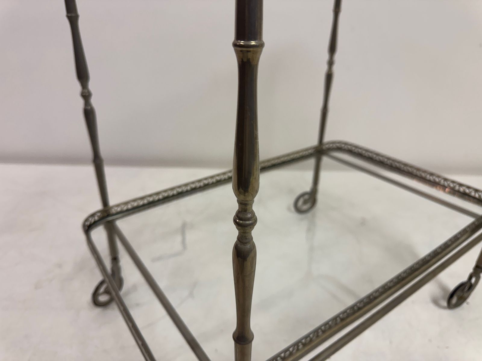French Silvered Drinks Trolley, 1960s photo vintage