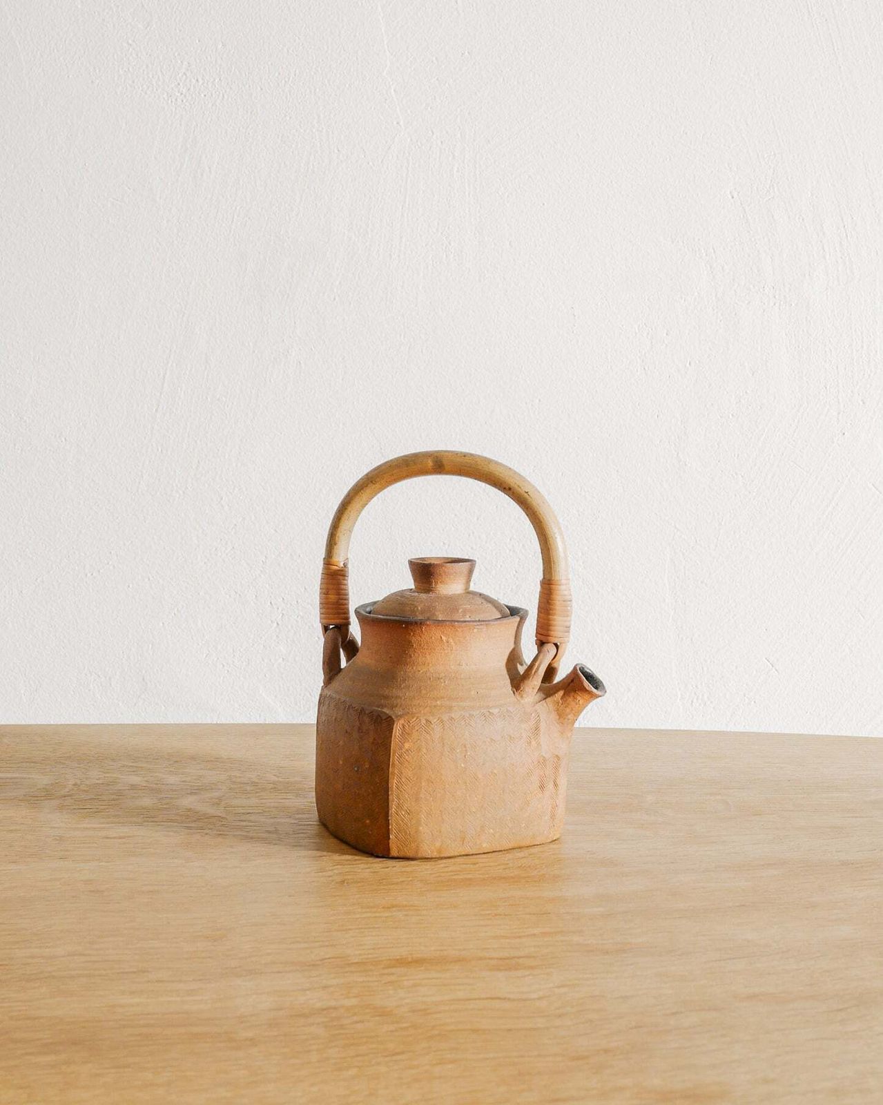 Unique Swedish Mid Century Stoneware & Bamboo Tea Pot By Signe Persson Melin, 1963 photo furniture