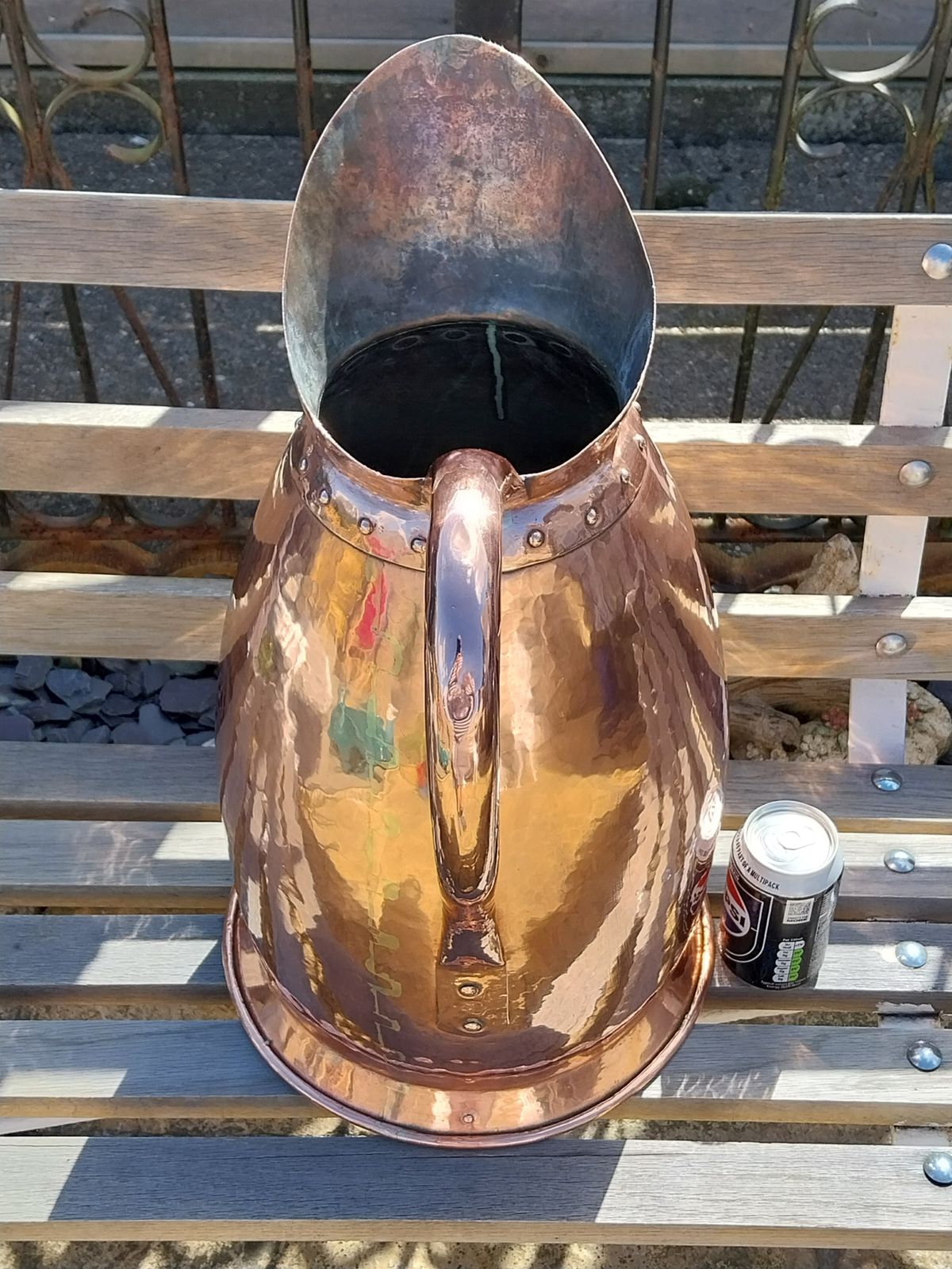 Huge 20 Litre French Copper Jug. Cramped Seams And Hand Beaten. Circa 1820. photo for sale