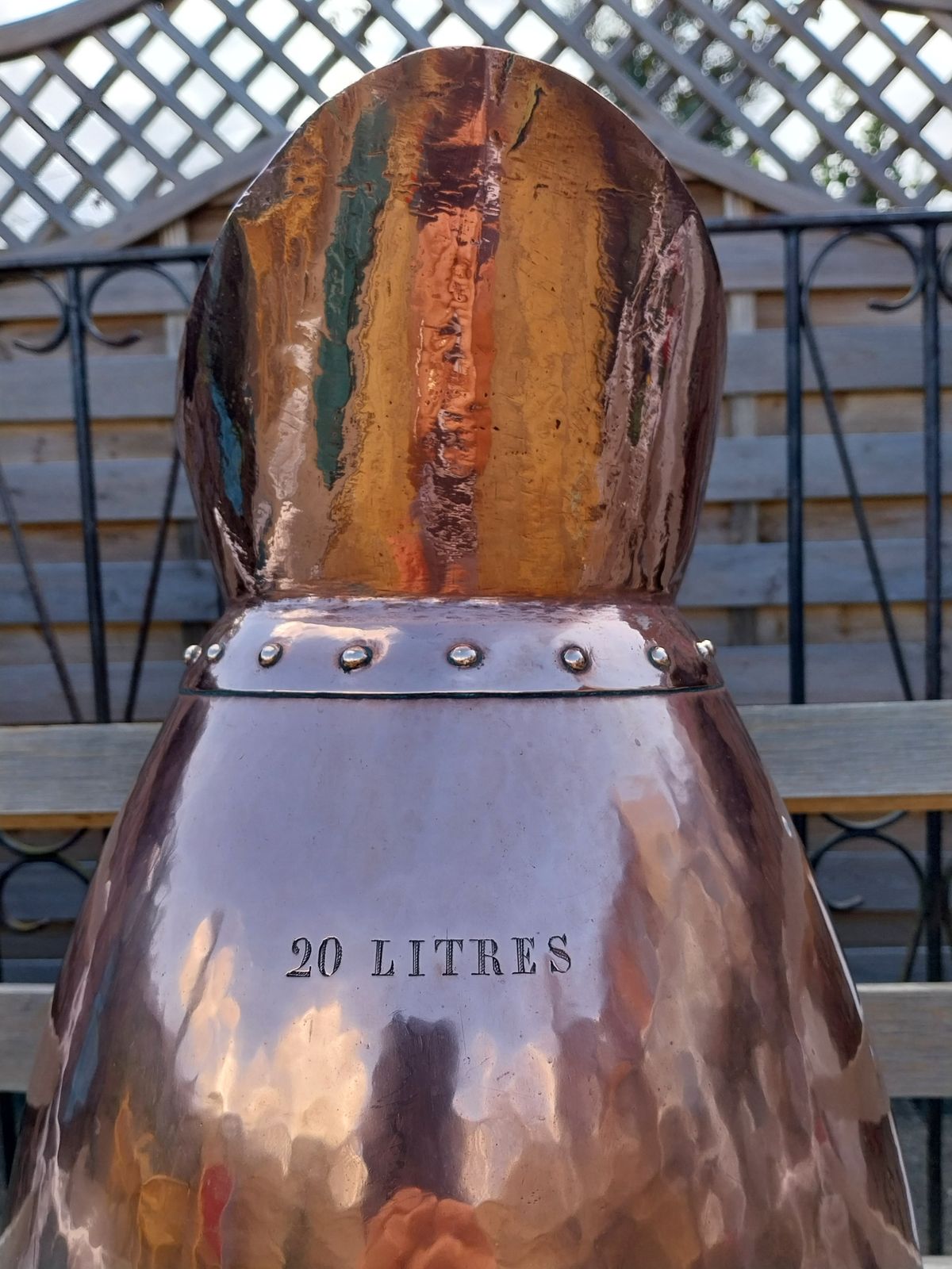 photo for sale Huge 20 Litre French Copper Jug. Cramped Seams And Hand Beaten. Circa 1820.