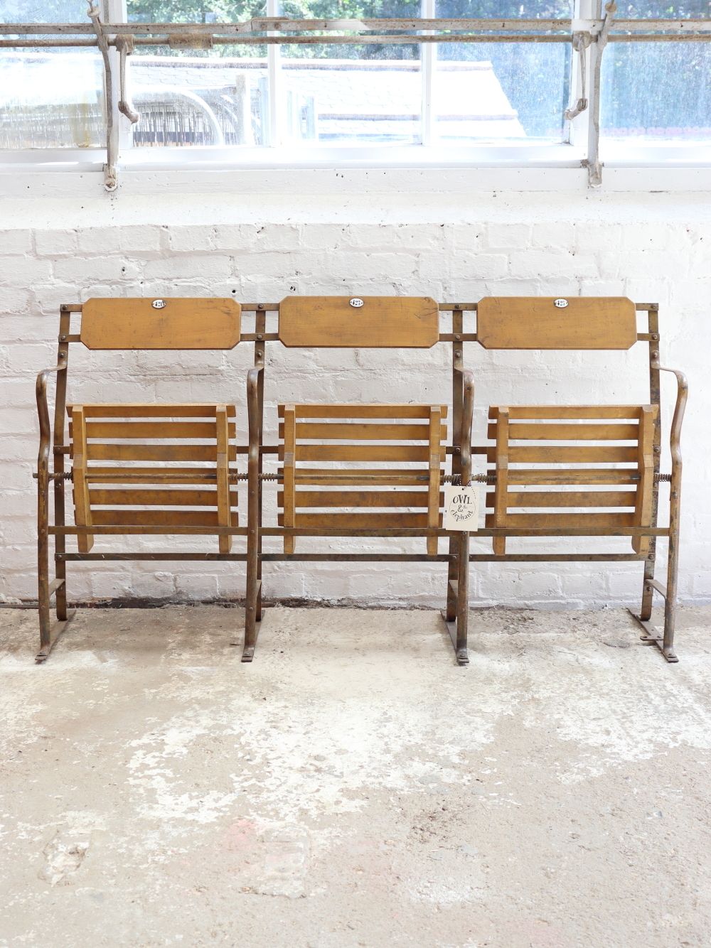 Vintage Triple French Theatre Seats photo 545.0