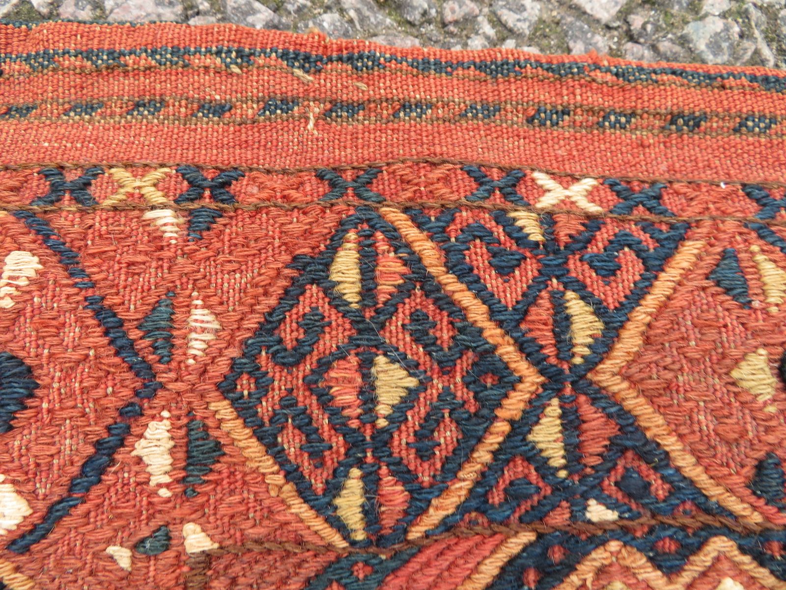 Antique Ersari Flat Weave Turkmen Torba .145cm X 46cm. Complete With Back & Tassels. photo furniture
