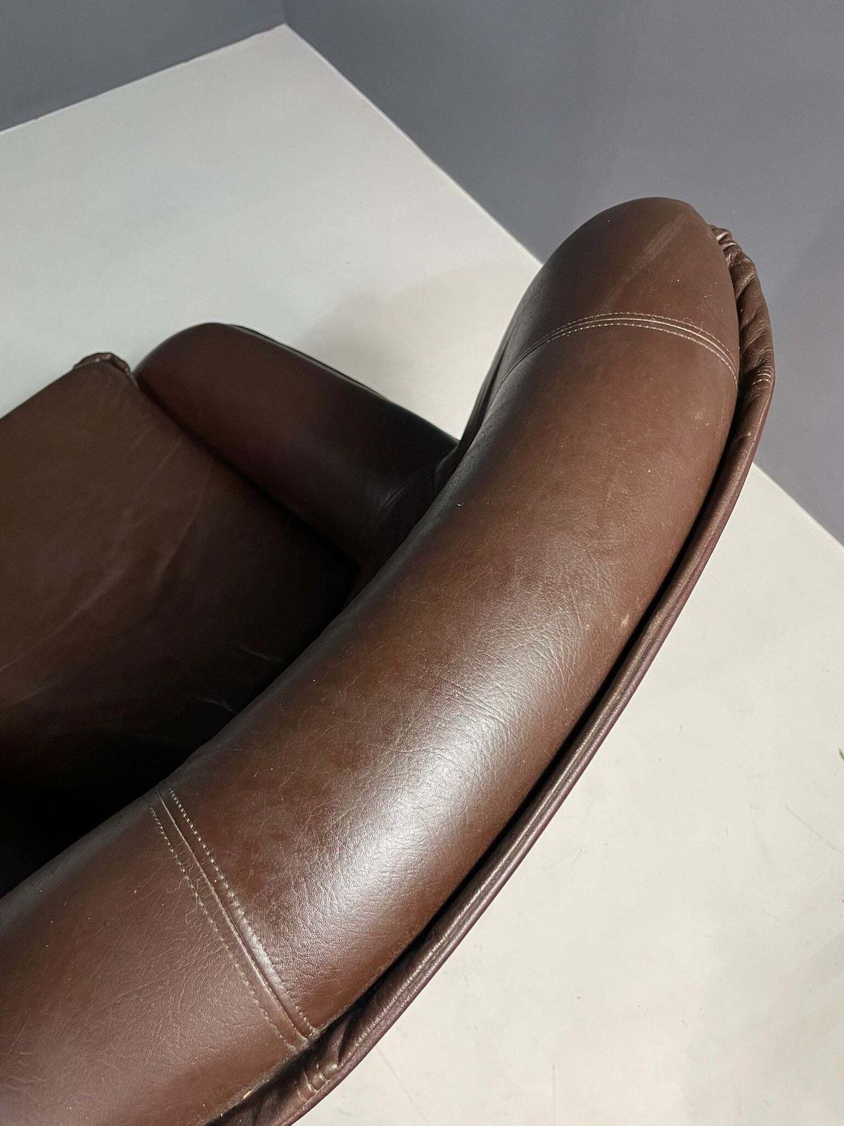 Pair Of Leather Swivel Armchairs By Peem, Finland, 1970s photo furniture