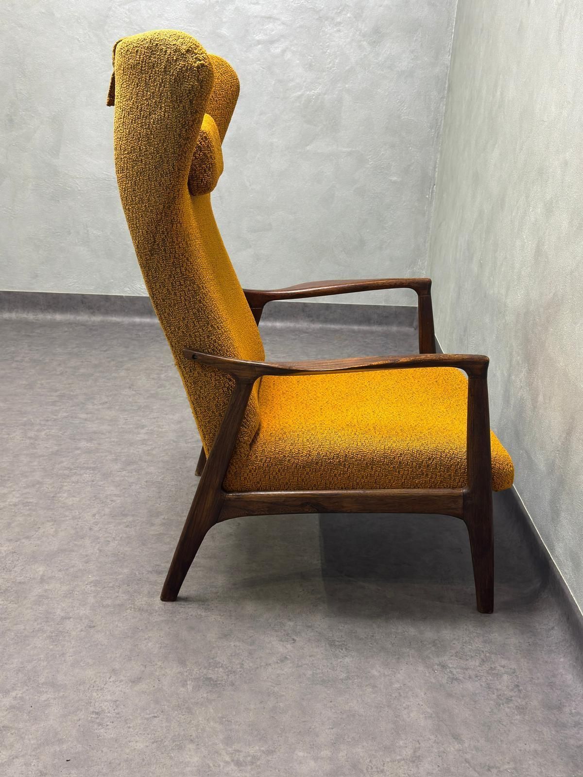 Furniture Wingback Chair Sedláček & Vyčítal For Dřevotvar, Czechoslovakia, 1960s photo
