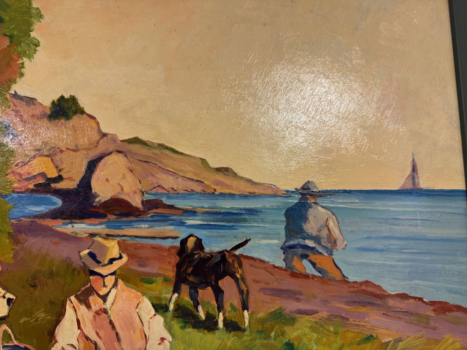 Mid Century Italian Oil Painting photo buy