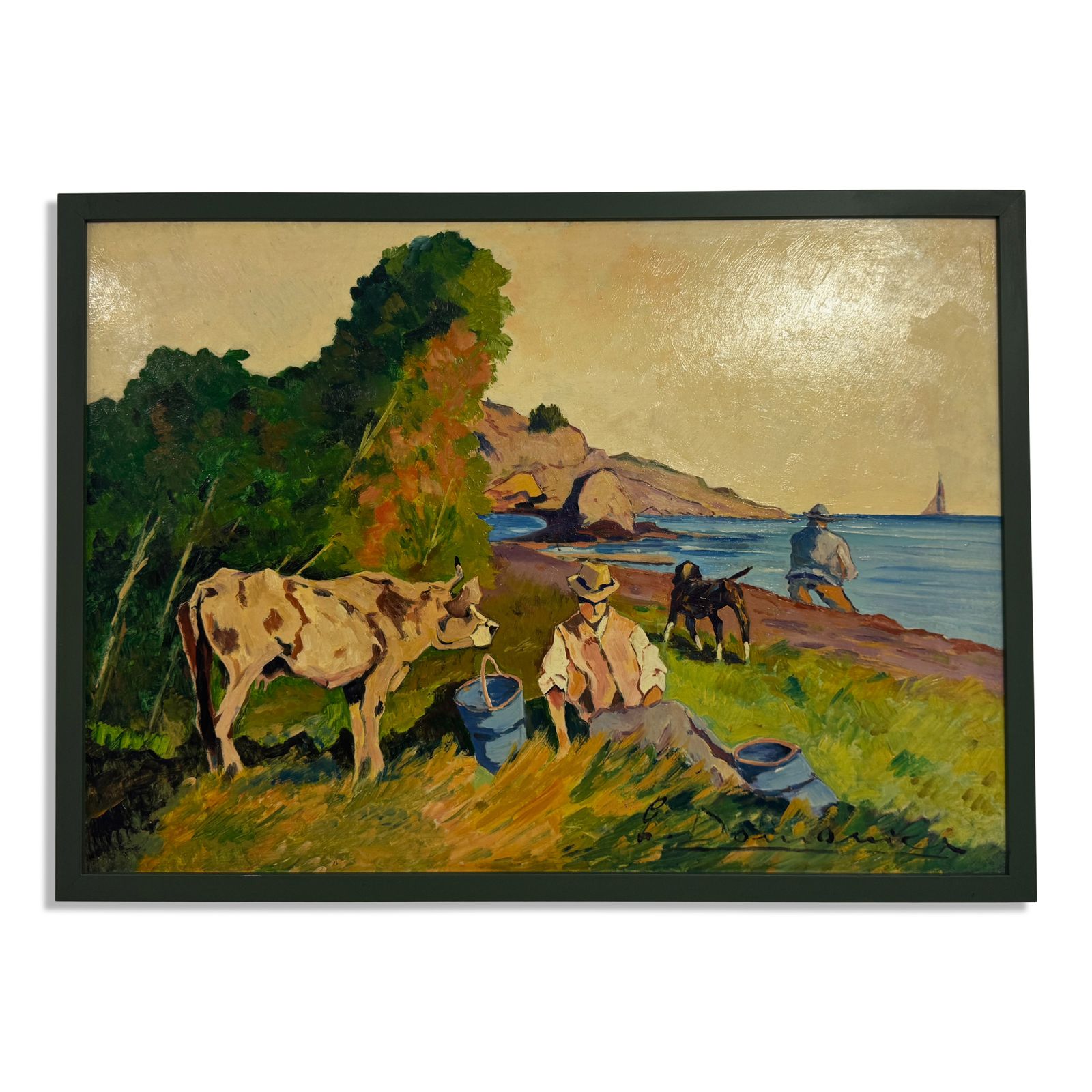 Mid Century Italian Oil Painting