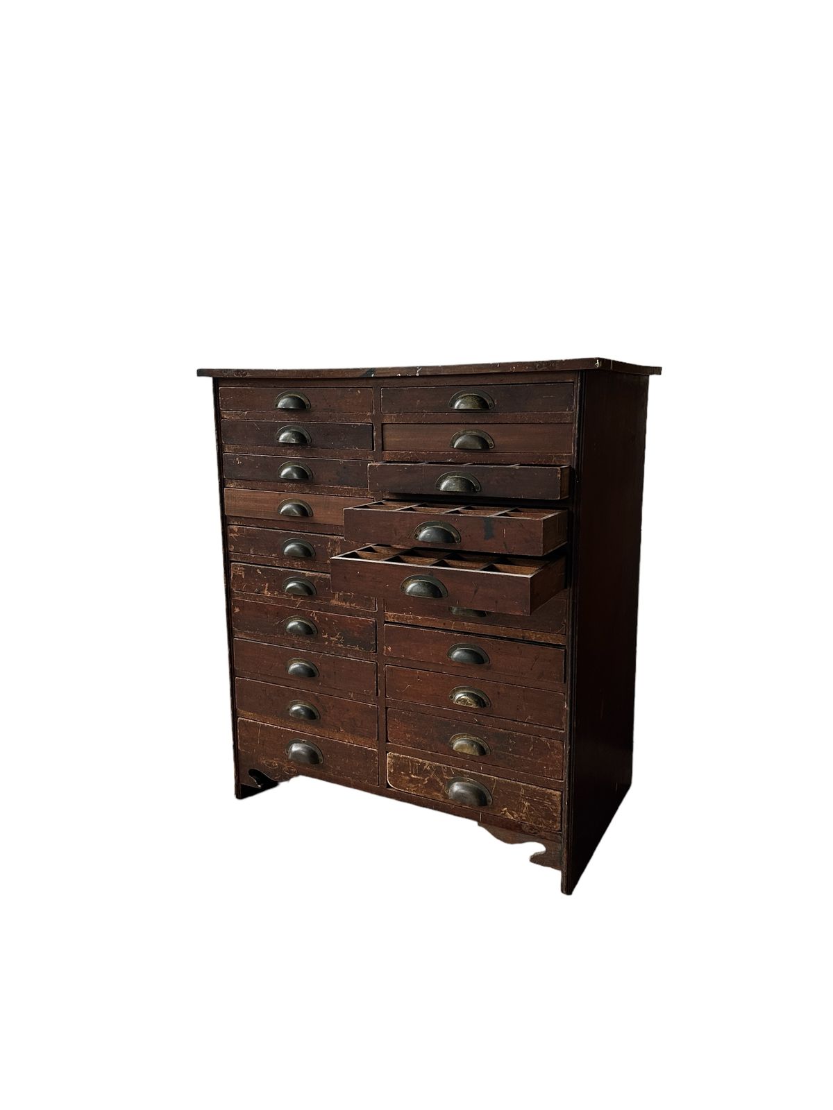 Industrial Watchmakers Artists Workshop Apothecary Haberdashery Shop Display Chest Of Drawers