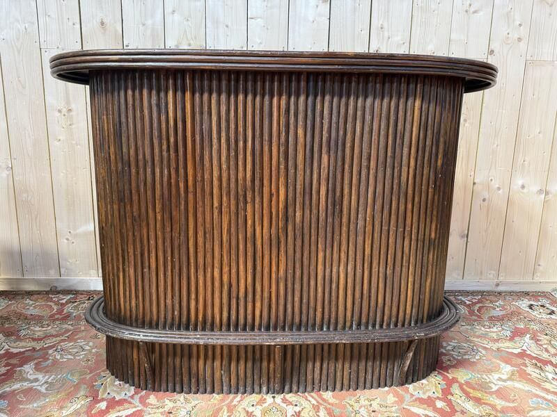 1960s Rattan Bar Counter