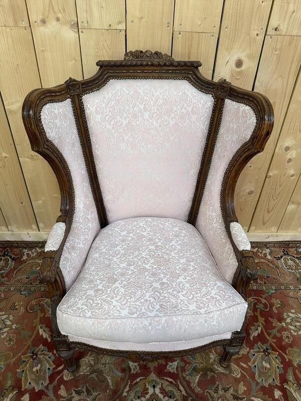 Louis XVI Napoleon III Style Bergère Armchair photo vinterior