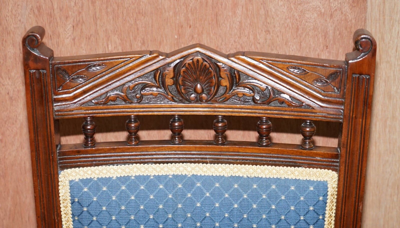 Stunning Suite Of Original Solid Mahognay Victorian Maple & Co Dining Chairs photo Furniture