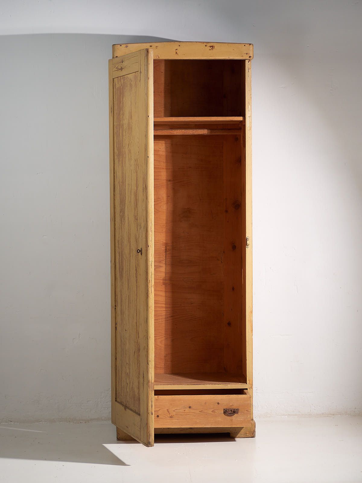 Antique Tall Cabinet With Ochre Patina photo vinterior