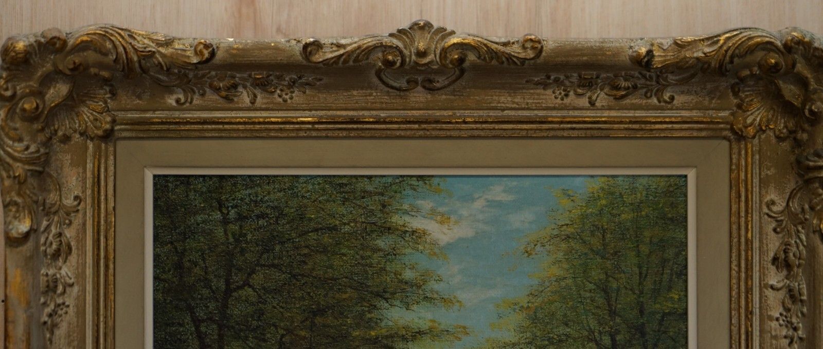 Antique Flemish Oil Painting Signed Van Overbroek Circa 1880 Lovely Rural Scene photo 950.0