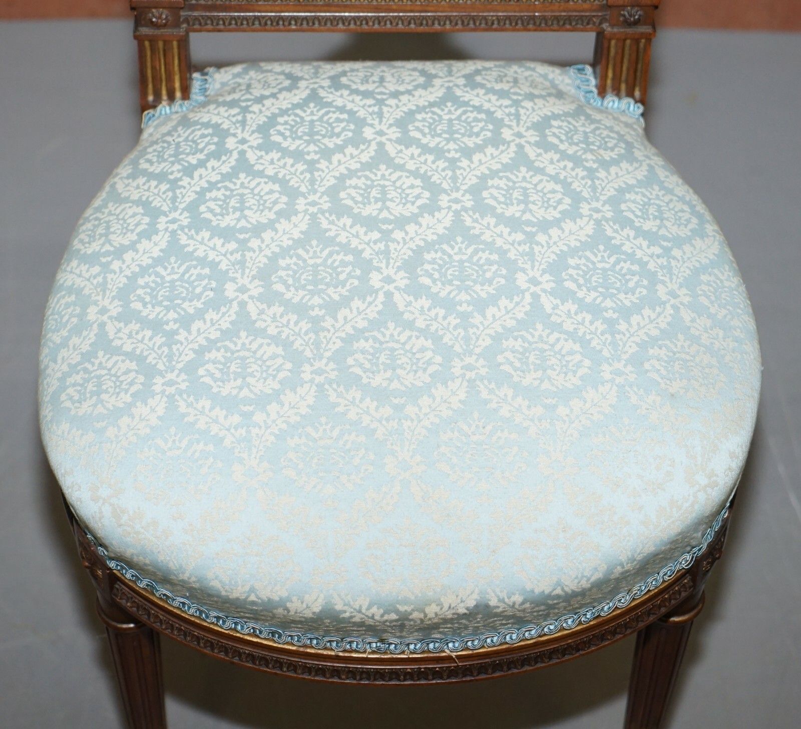950.0 Ornate Pair Of Important Hand Carved Giltwood Occasional Chairs Phoenix Harp photo