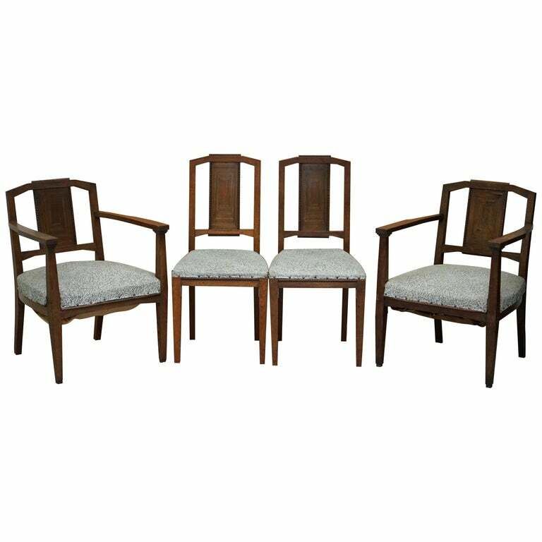 Four Vintage William Morris For Liberty's London Early 20th Century Armchairs