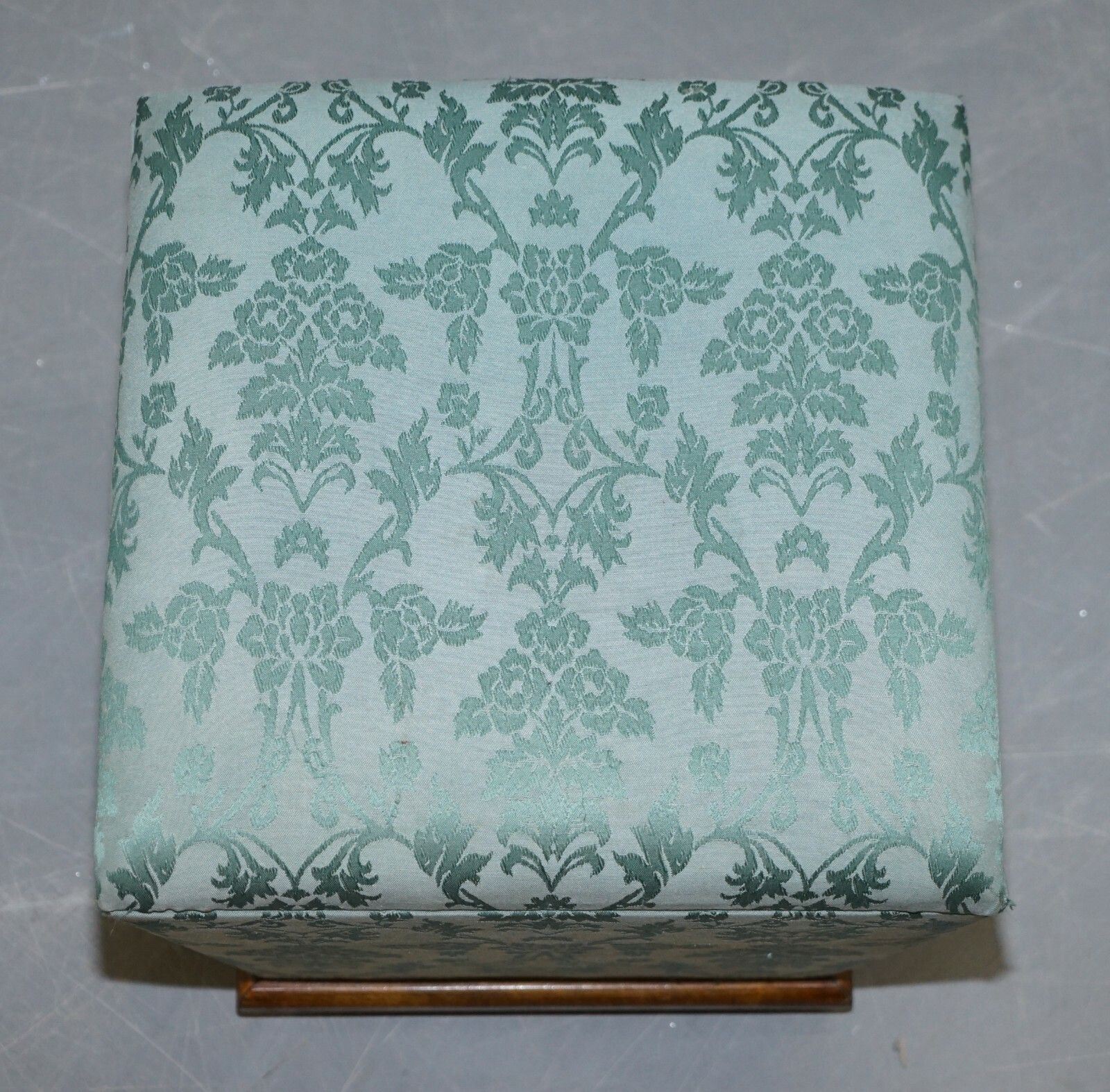 Exquisite Silk Upholstered Victorian Style Ottoman Stool Footstool With Storage photo for sale