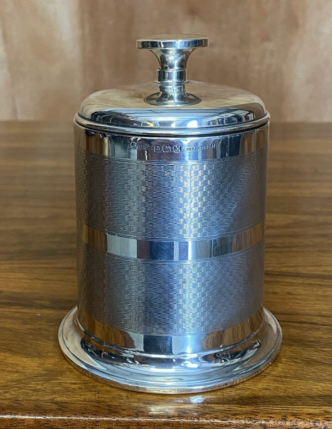Stunning English Solid Sterling Silver 1936 Art Deco Style Cigarette Dispenser photo Home Decor