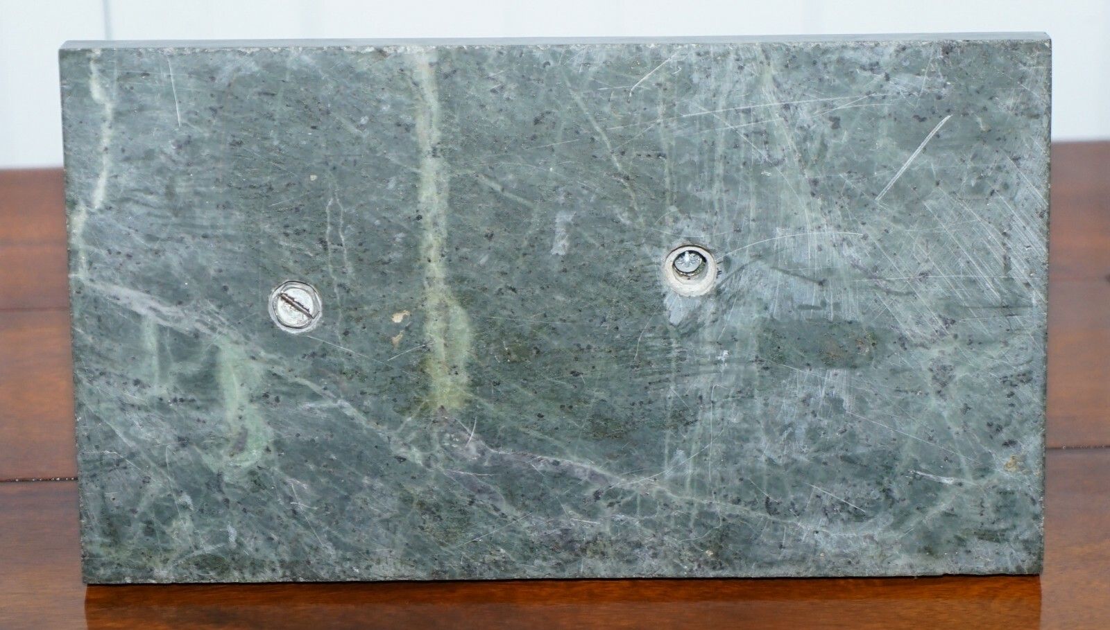 950.0 Signed Antique Chinese Bronze Statue Of Two Men One A Solid Green Marble Base photo