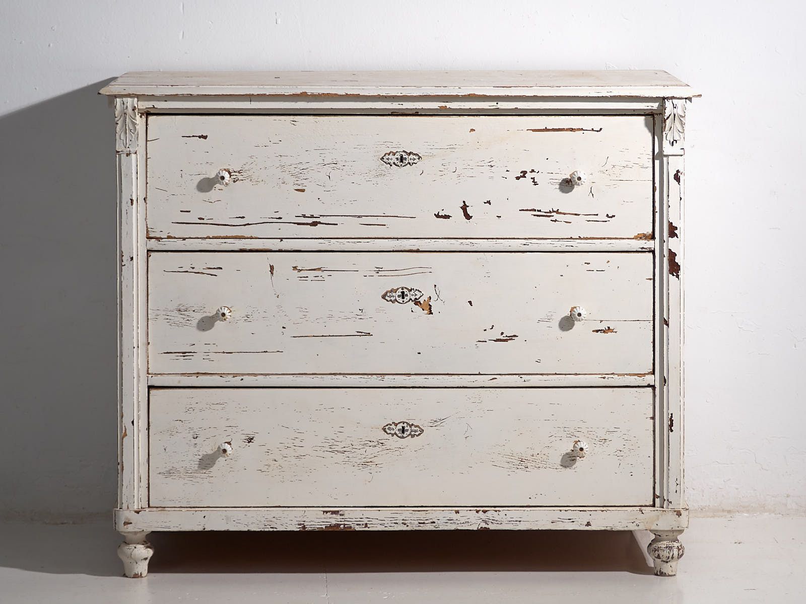 Antique White Chest Of Drawers (C.1920) #26 photo 1765.0
