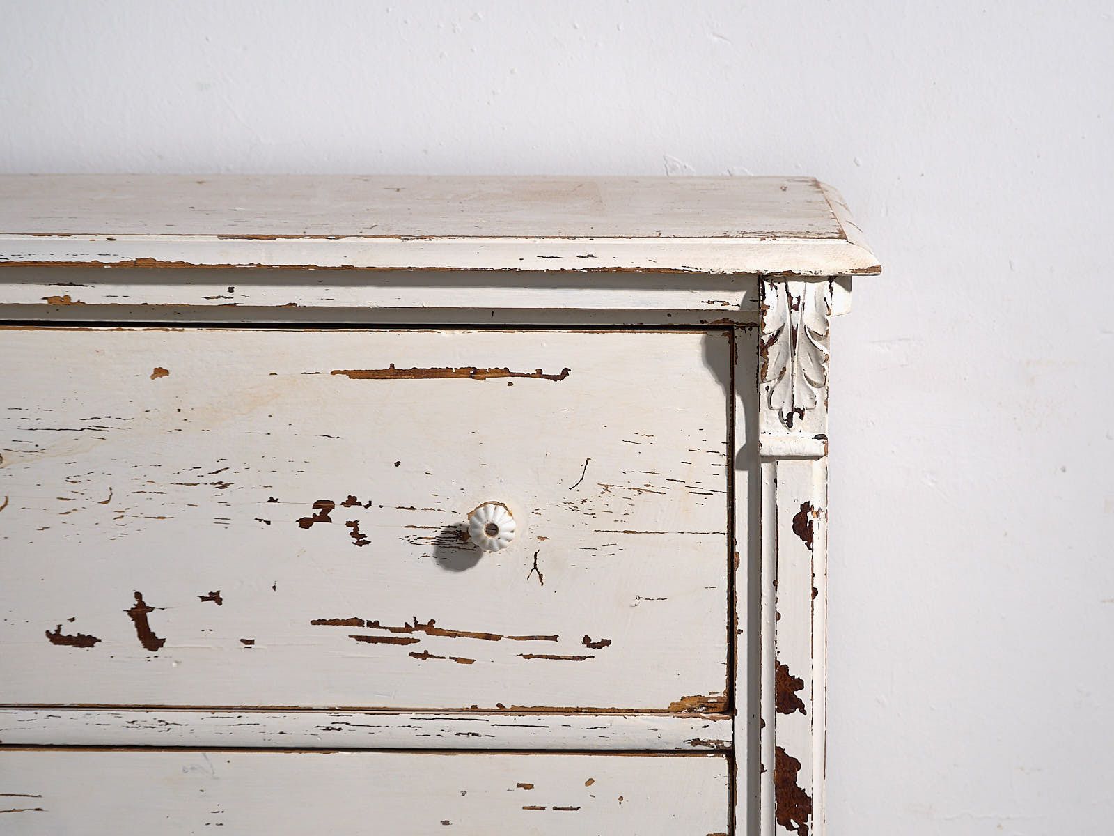 Antique White Chest Of Drawers (C.1920) #26 photo vinterior