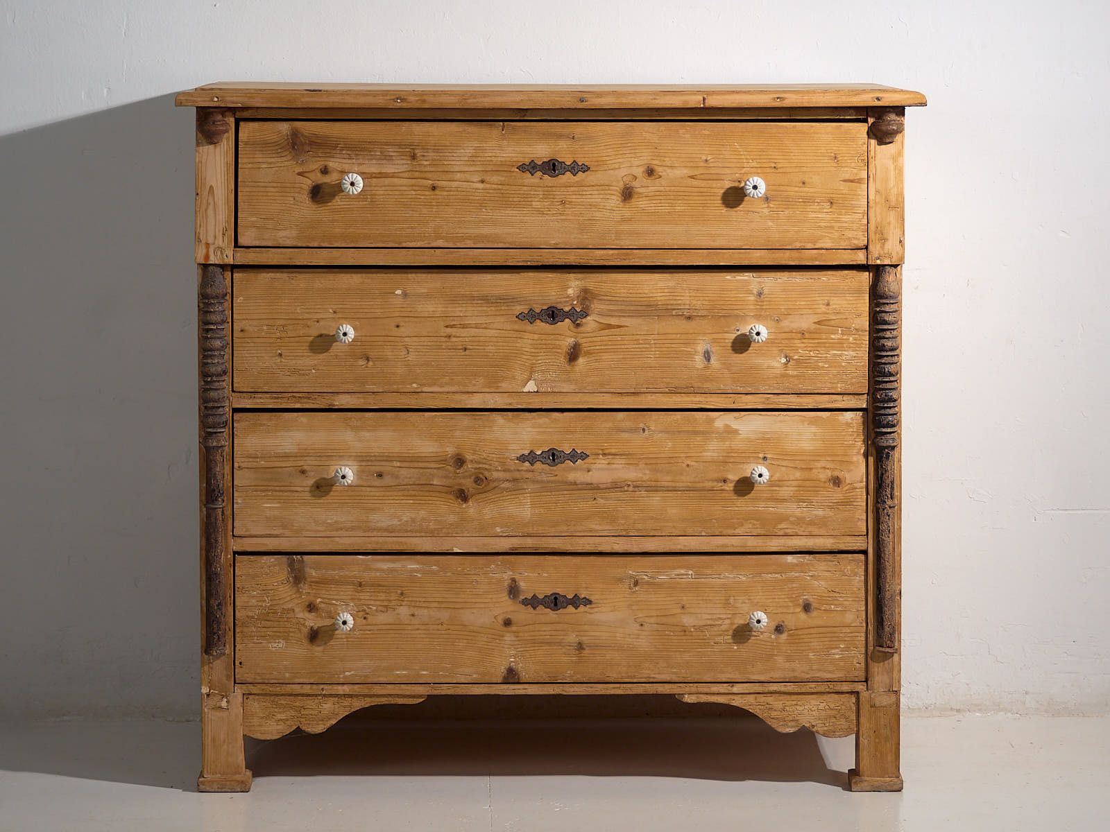 Large Antique Provencal Style Chest Of Drawers (C.1920) #12 photo Furniture
