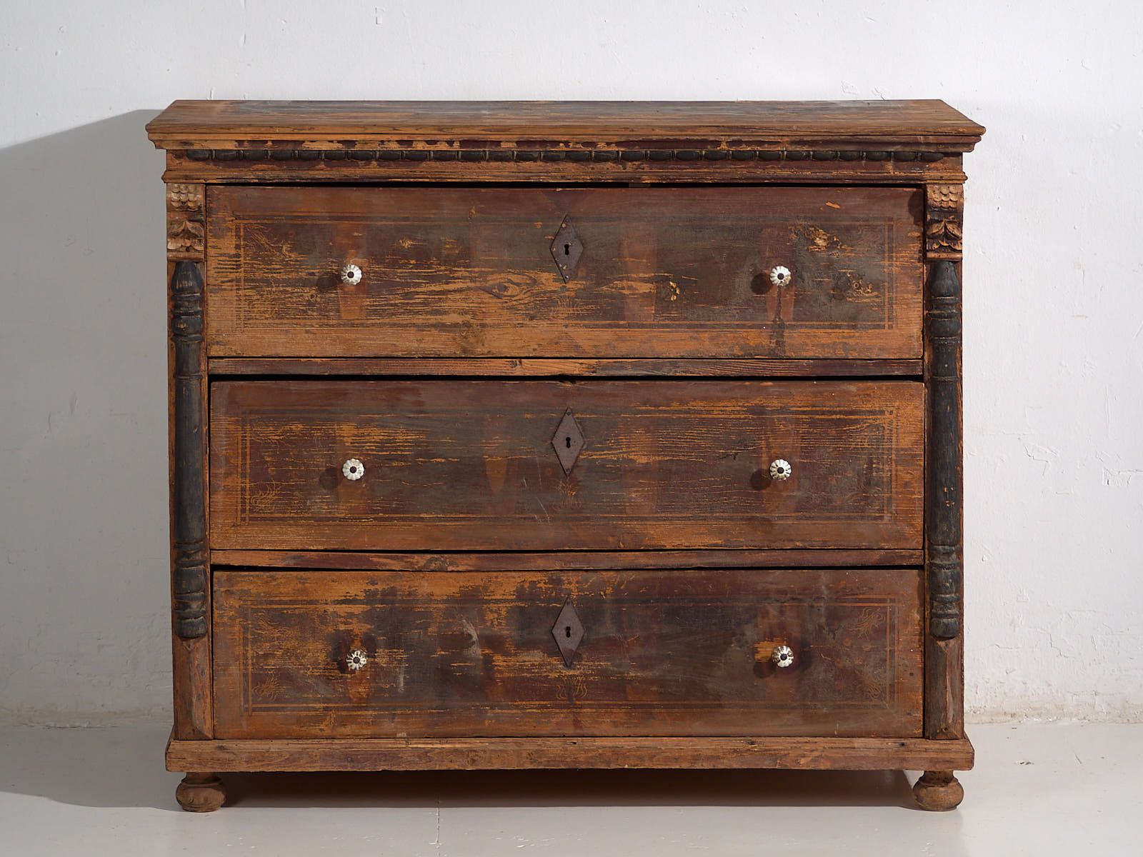 Antique Chest Of Drawers With Porcelain Handles (C.1920) #77 photo 1722.0