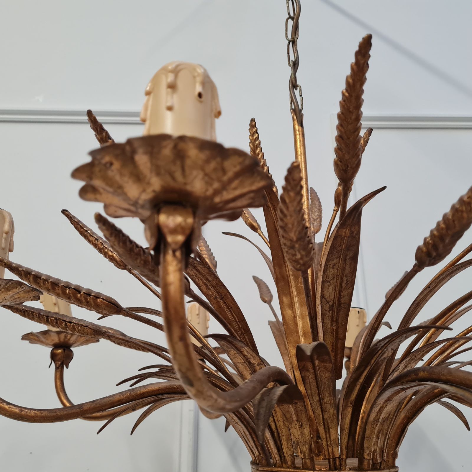 Vintage French Wheatsheaf Chandelier C1950 Free Delivery Uk photo furniture