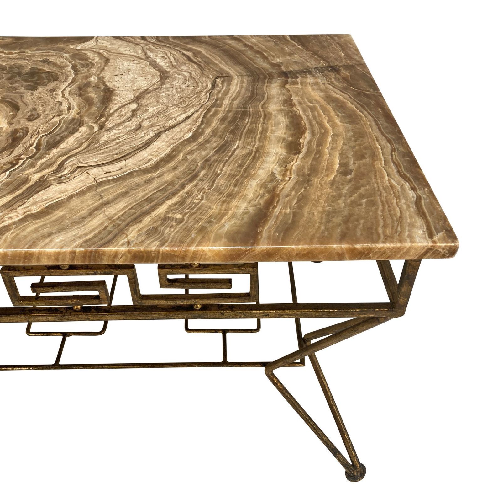 A French Mid Century Occasional Table With An Agate Top photo Furniture