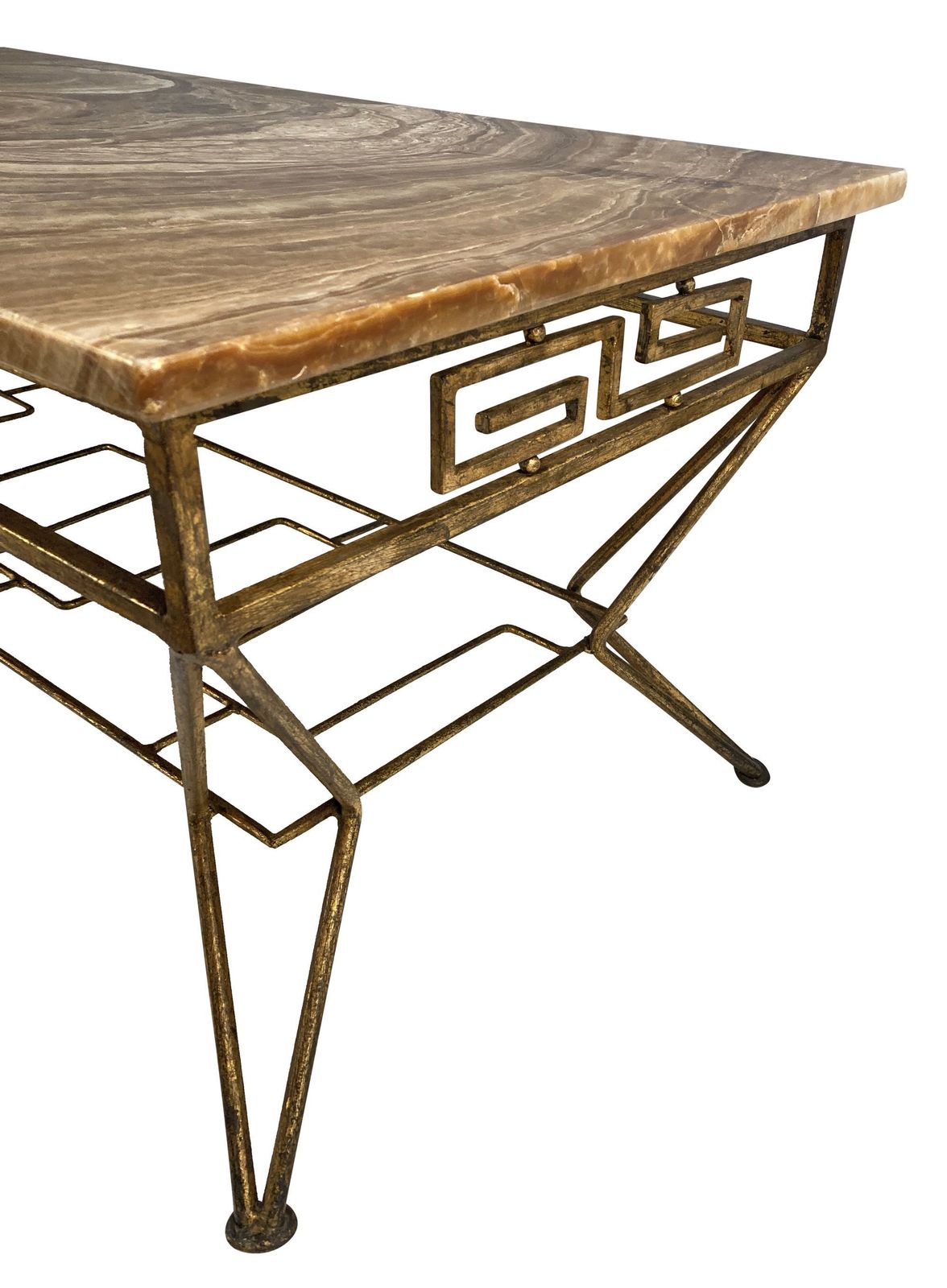 A French Mid Century Occasional Table With An Agate Top photo 1475.0