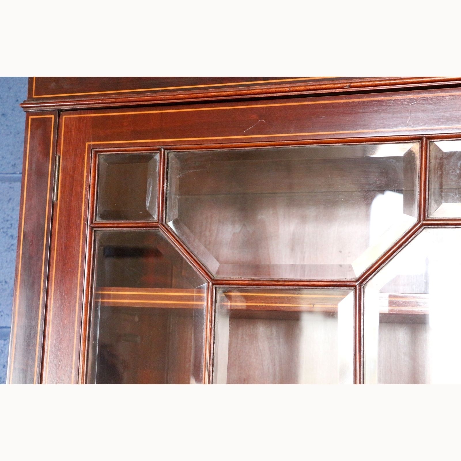 A Quality Edwardian Inlaid Mahogany Astrical Glazed Cabinet photo buy