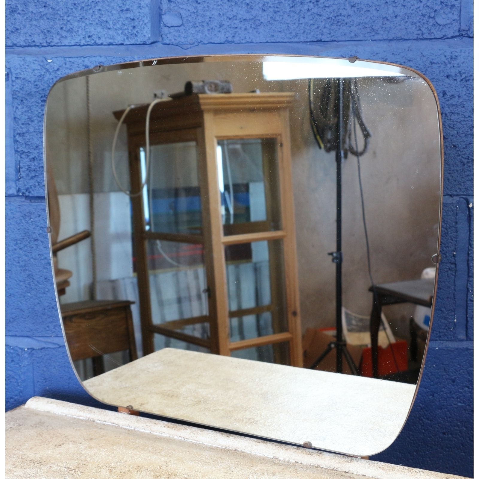 A Retro Painted And Waxed Dressing Table Over Chest photo vinterior