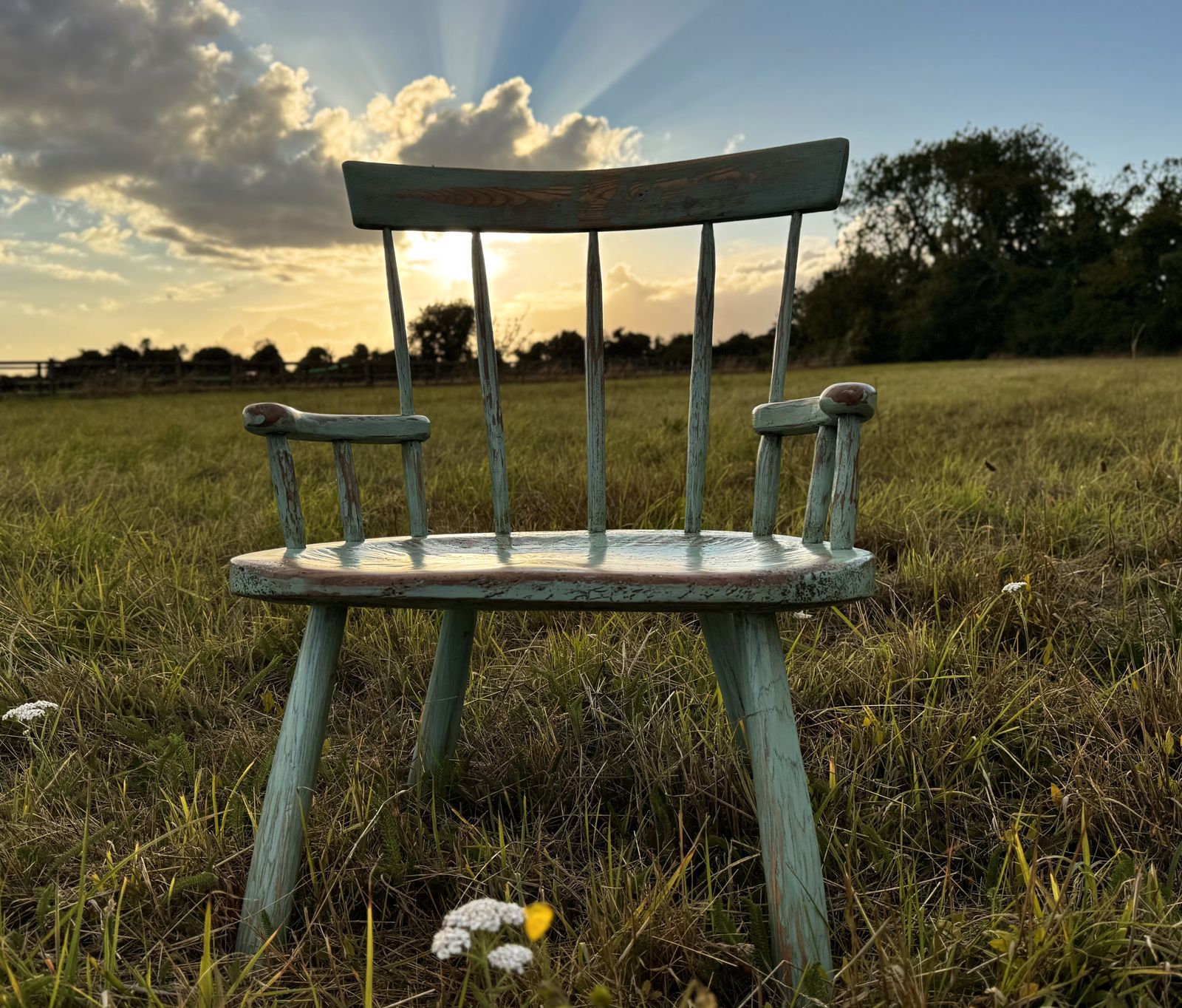 Welsh Style 'Stick Chair' Rustic Paint Finish photo 650.0