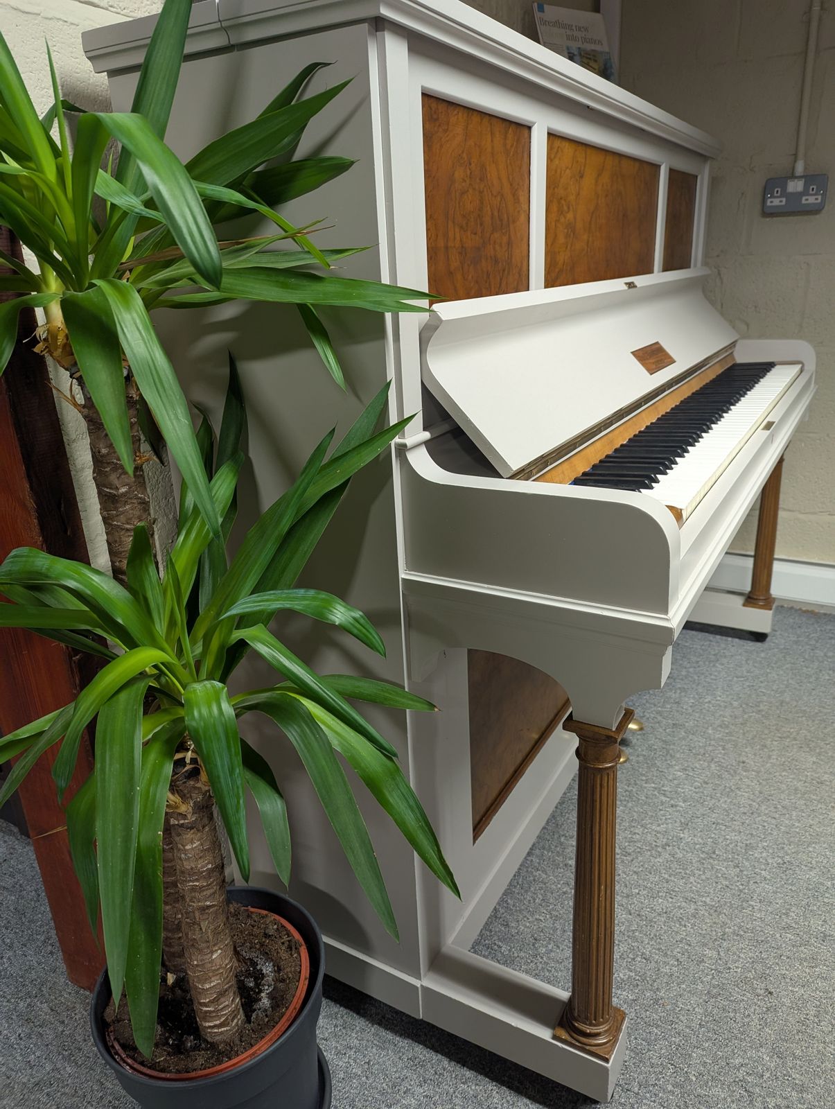photo vintage Hopkinkson Traditional Upright Piano, Finished In F&B Purbeck Stone