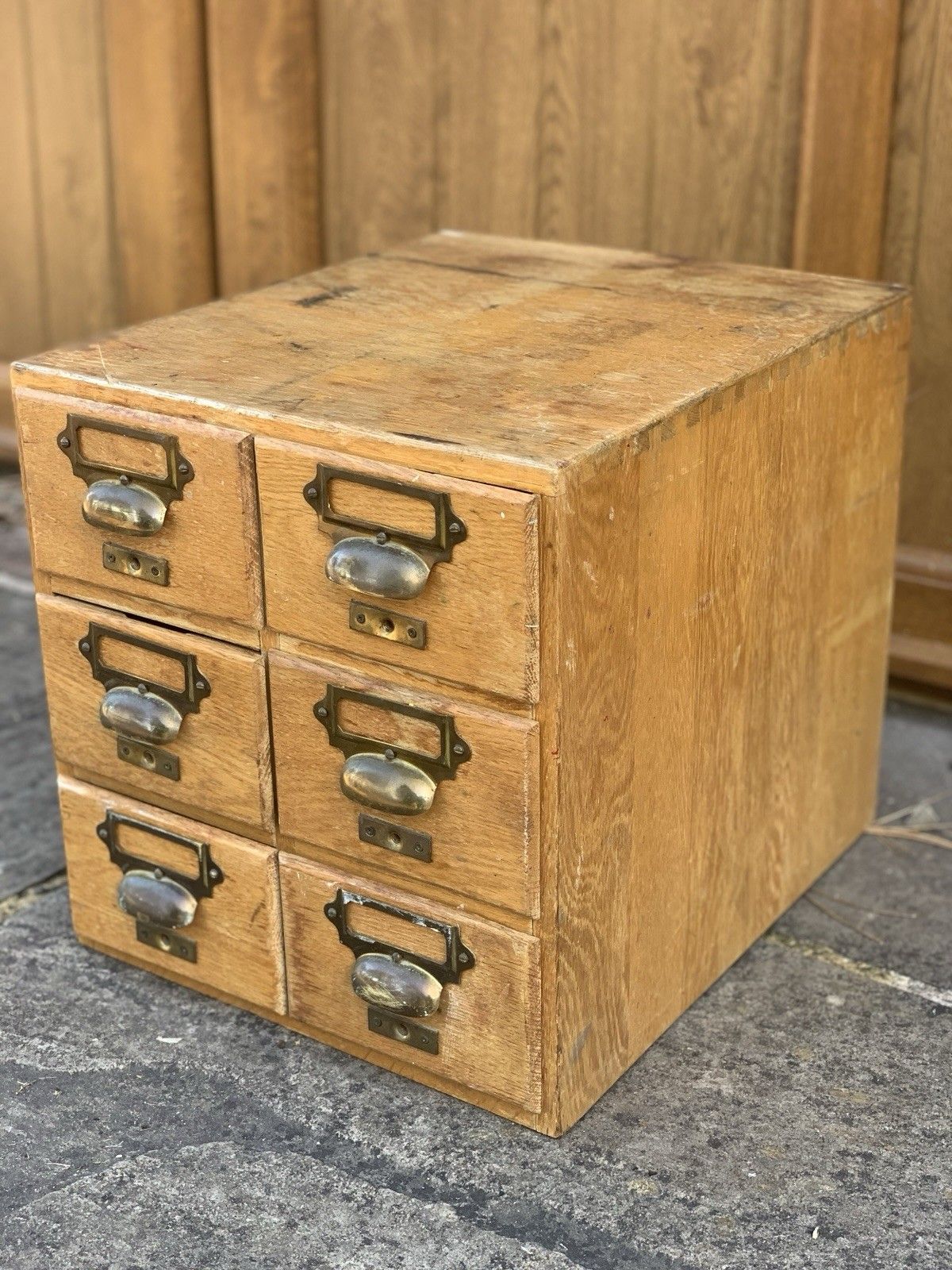 A Good Vintage Oak Flight Of Drawers photo furniture