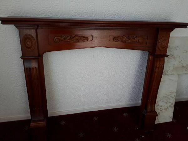 Edwardian Fireplace Surround With Marble Insert And Slab photo for sale