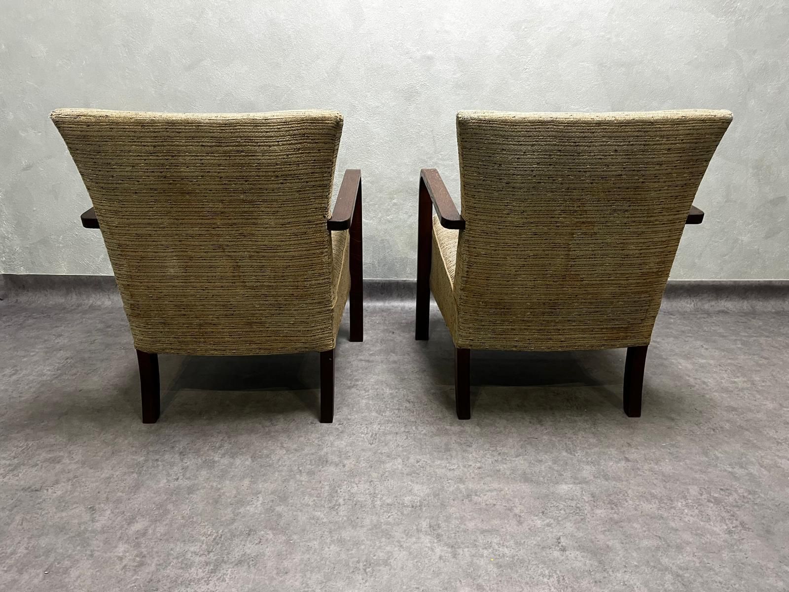 Pair Of H 213 Armchairs By Jindřich Halabala, Czechoslovakia, Early 20th C. photo 755.0