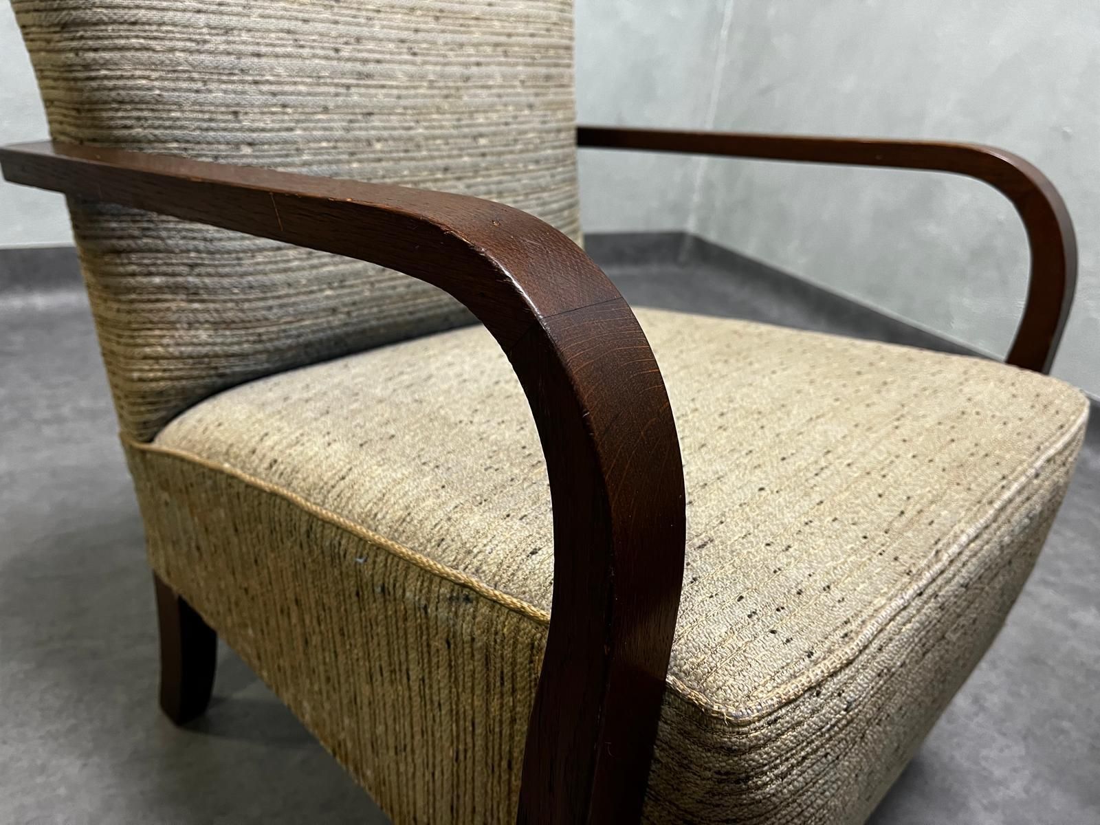 Pair Of H 213 Armchairs By Jindřich Halabala, Czechoslovakia, Early 20th C. photo buy