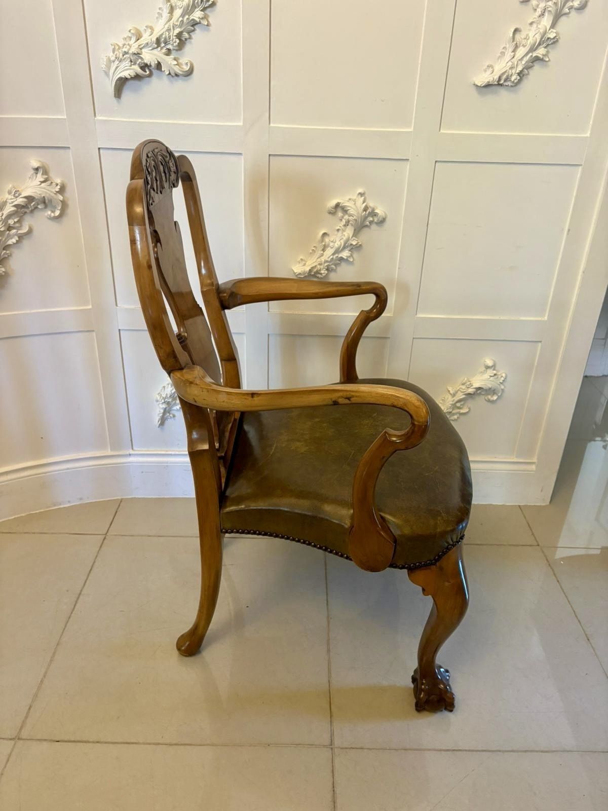 Outstanding Quality Set Of 6 Antique 19th Century Carved Walnut Dining Chairs photo buy