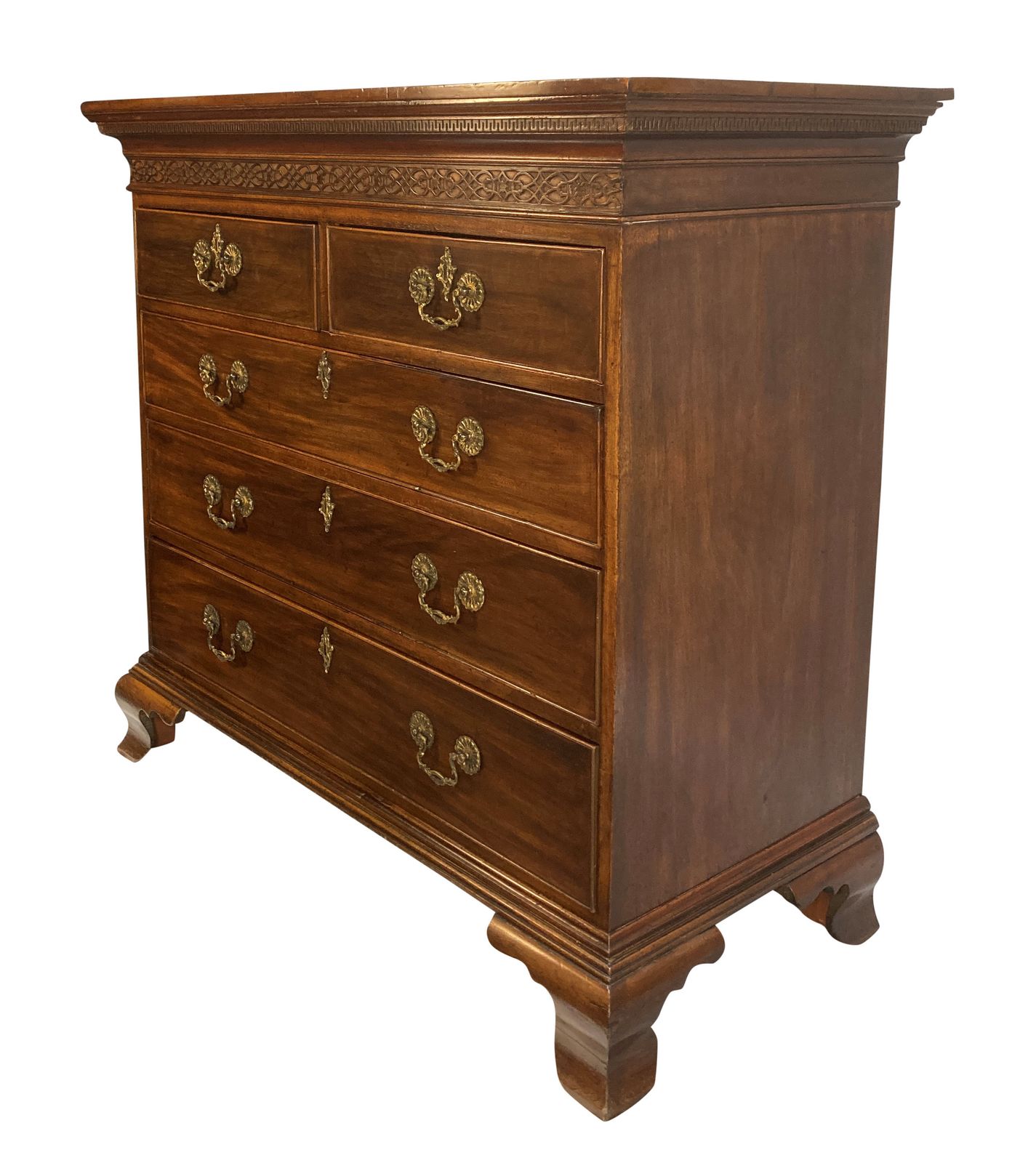 An English Mahogany Chippendale Style Chest Of Drawers photo furniture