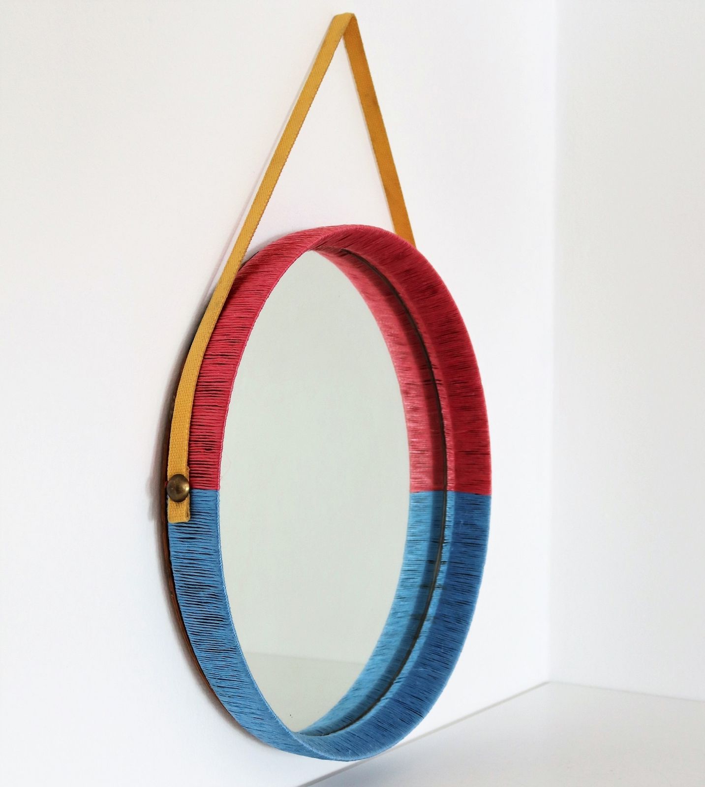 Italian Midcentury Artist Designer Wall Mirror, 1960s photo for sale