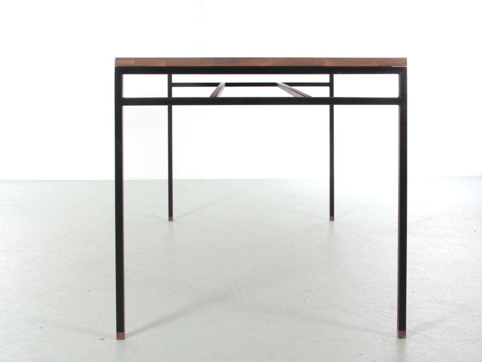 photo for sale Desk Model Cosmopol, In Steel And Walnut. 120x60 Cm