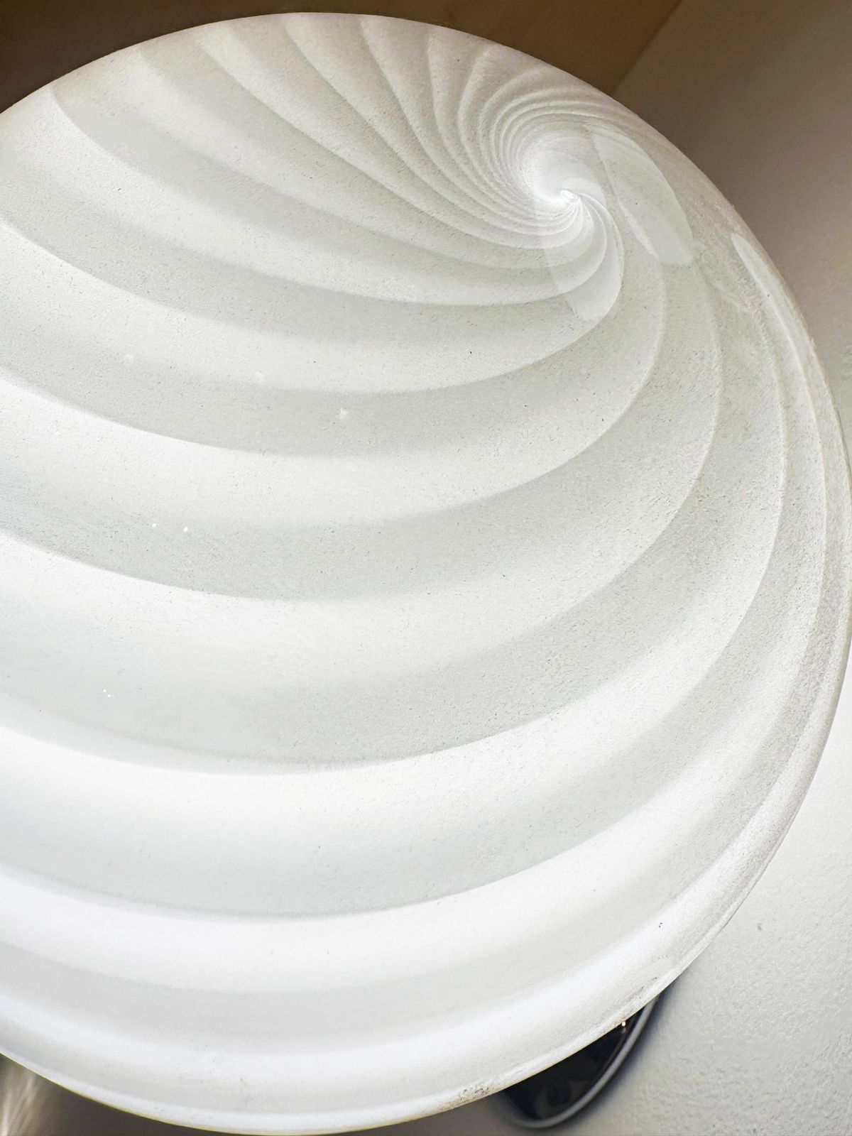 Contemporary Milky White Swirl Murano Glass Wall Sconce photo buy